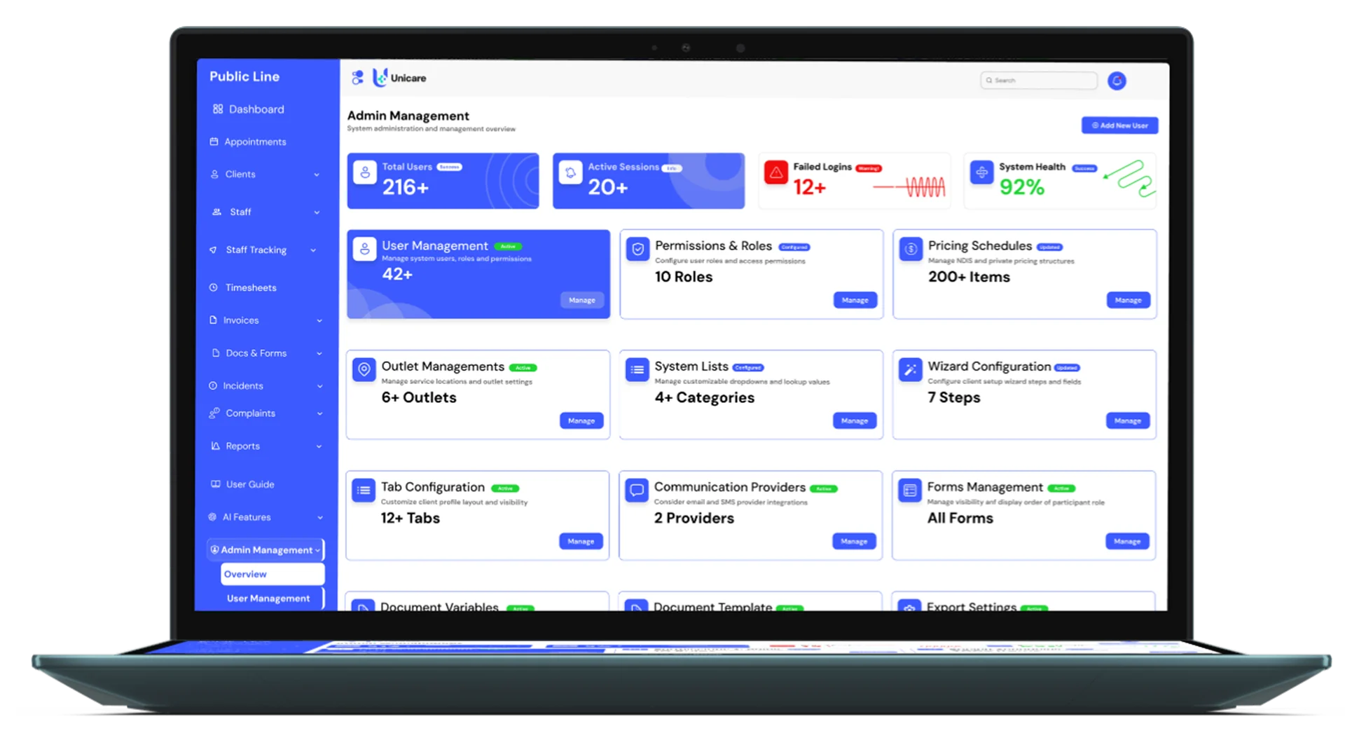 Unicare: AI-powered NDIS care platform trailer