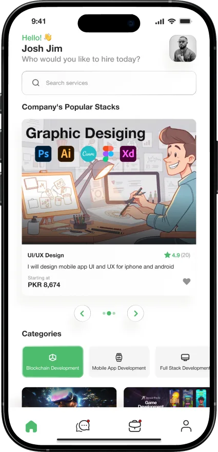 IServices marketplace app: per-project customisation and add-on flow