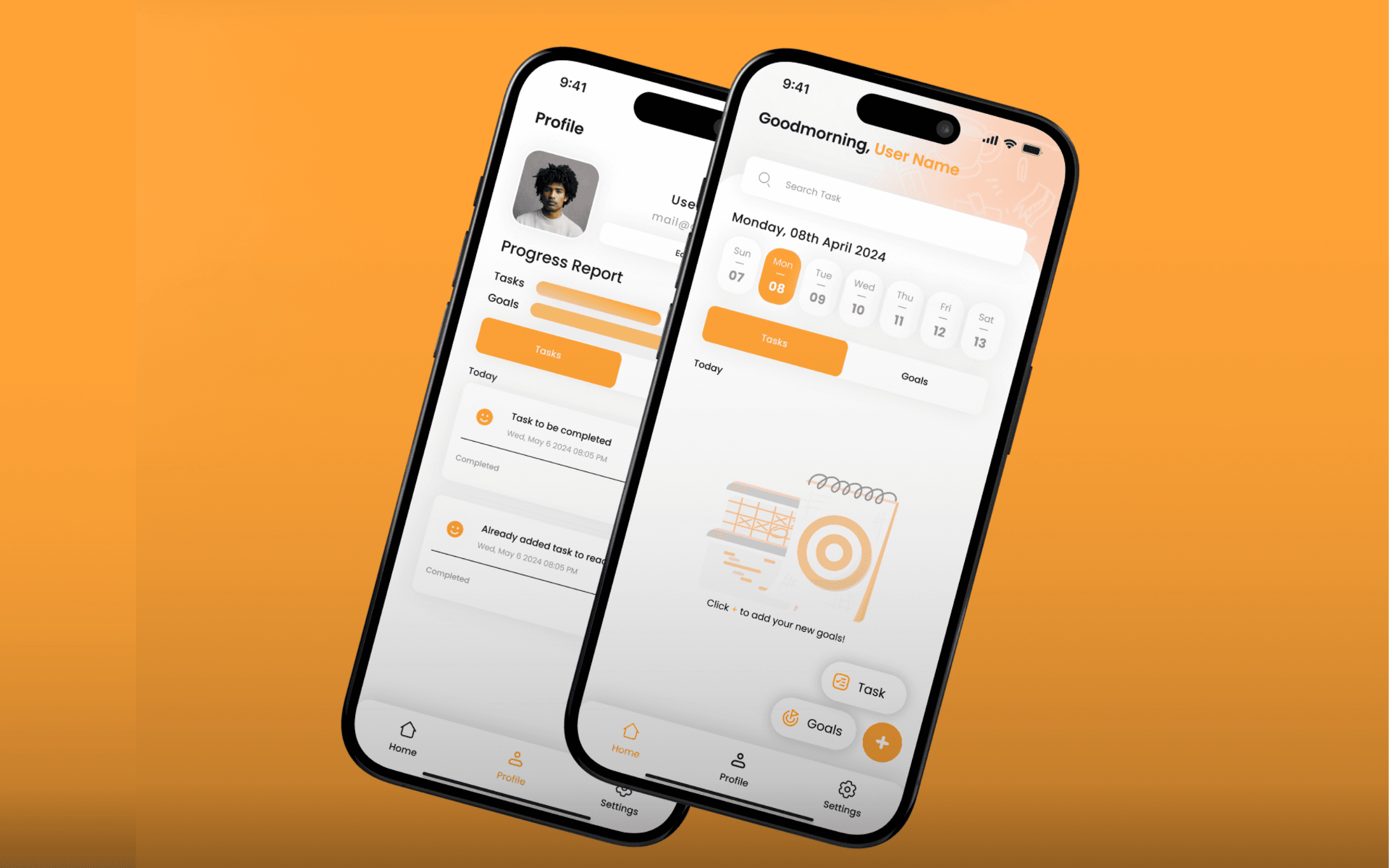 Track'em goal, task, and habit tracker on iPhone: push reminders and progress
