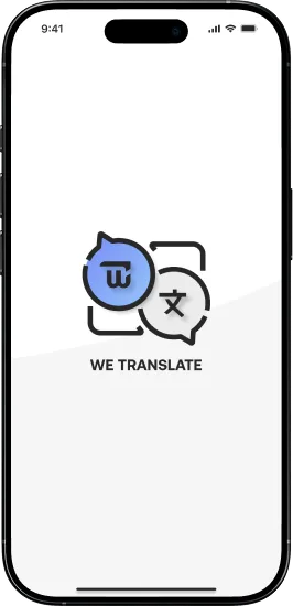 WeTranslate translation app: instant text translation screen